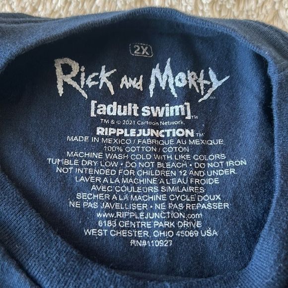 Rick and Morty blue t shirt size 2X - Picture 7 of 16